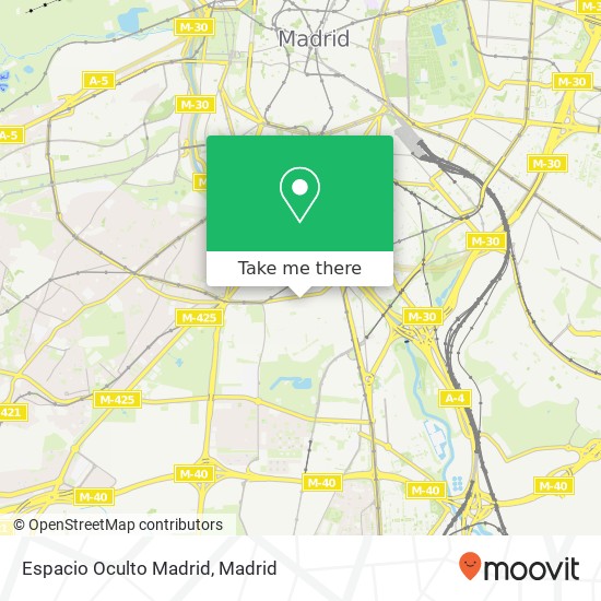 Espacio Oculto Madrid map