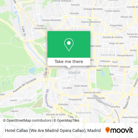 mapa Hotel Callao (We Are Madrid Opera Callao)
