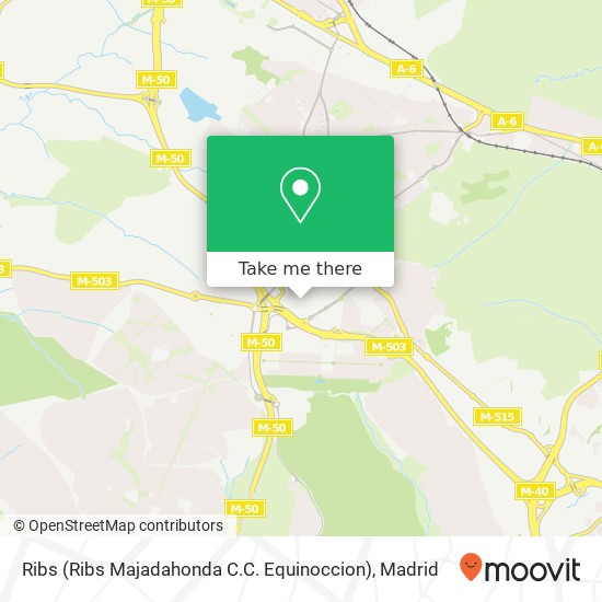 mapa Ribs (Ribs Majadahonda C.C. Equinoccion)