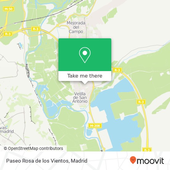 Paseo Rosa de los Vientos map