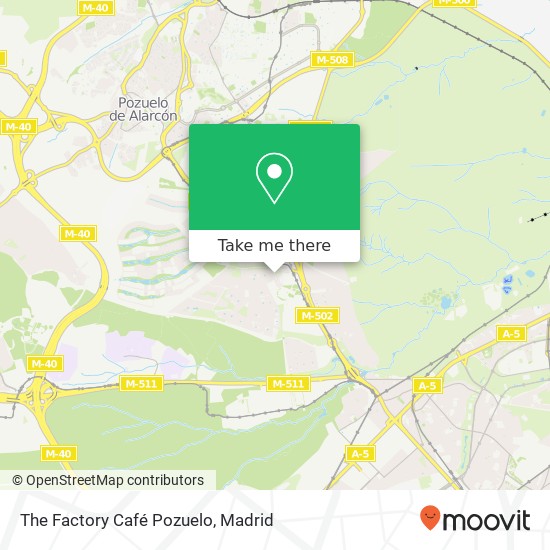 The Factory Café Pozuelo map