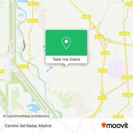 Camino del Radar map