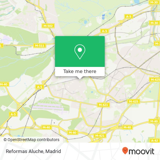 Reformas Aluche map