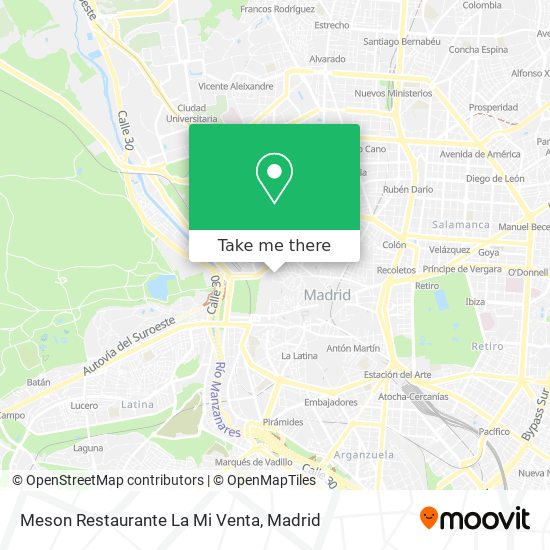 Meson Restaurante La Mi Venta map