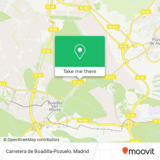 Carretera de Boadilla-Pozuelo map