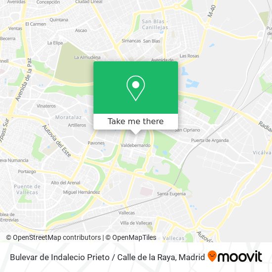 Bulevar de Indalecio Prieto / Calle de la Raya map