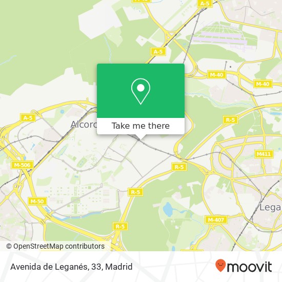 mapa Avenida de Leganés, 33