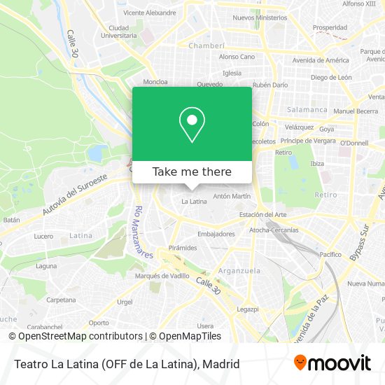 mapa Teatro La Latina (OFF de La Latina)