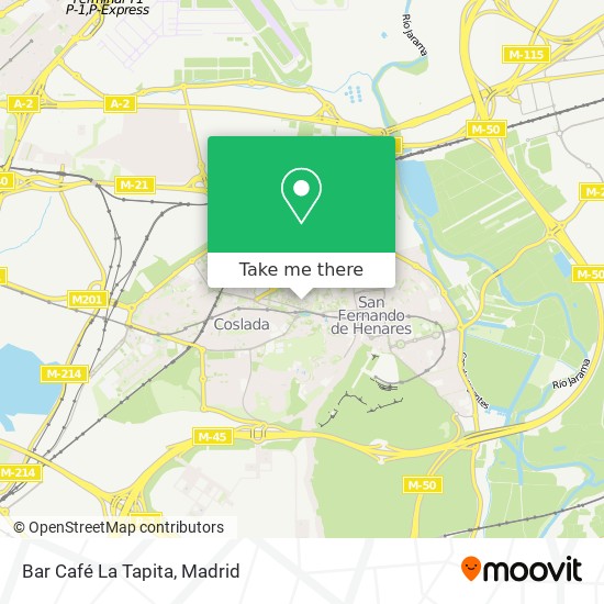 mapa Bar Café La Tapita