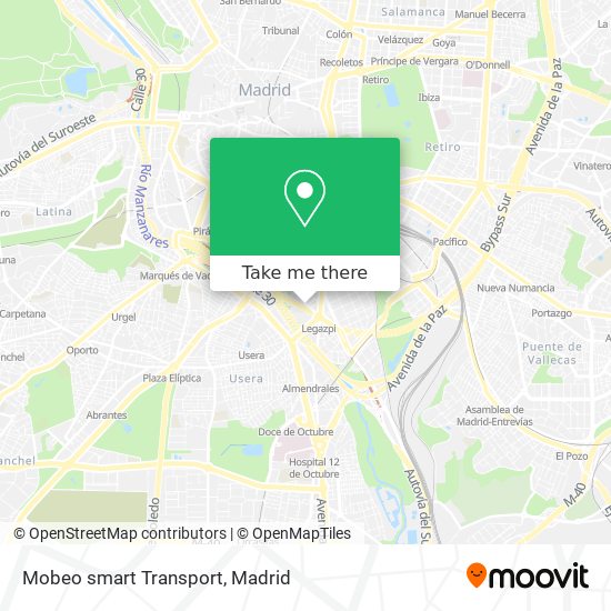 mapa Mobeo smart Transport