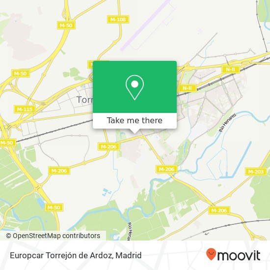 mapa Europcar Torrejón de Ardoz