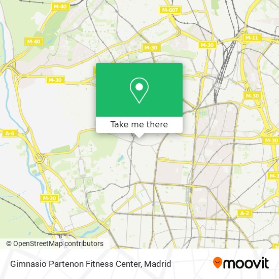 mapa Gimnasio Partenon Fitness Center