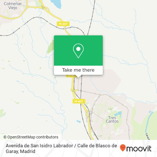 mapa Avenida de San Isidro Labrador / Calle de Blasco de Garay