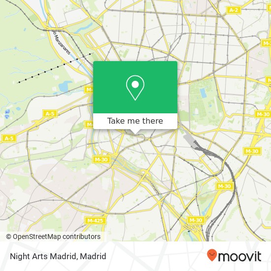 Night Arts Madrid map