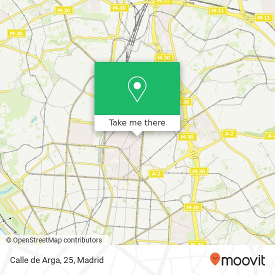 mapa Calle de Arga, 25