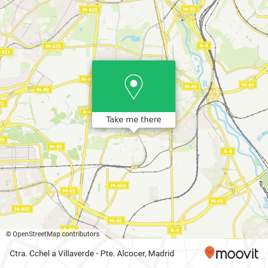 Ctra. Cchel a Villaverde - Pte. Alcocer map