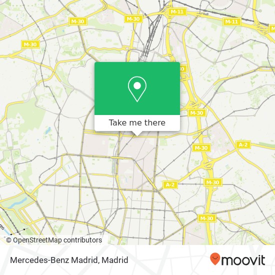 Mercedes-Benz Madrid map