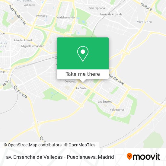 mapa av. Ensanche de Vallecas - Pueblanueva