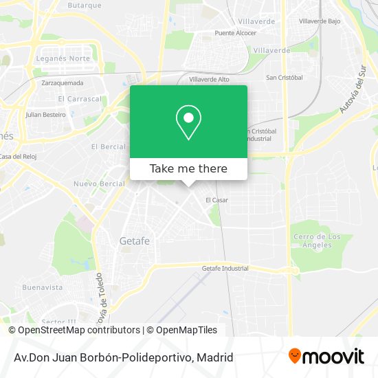 Av.Don Juan Borbón-Polideportivo map