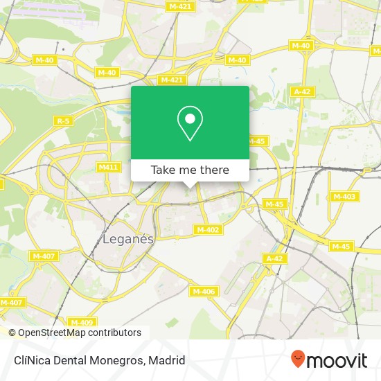 mapa ClíNica Dental Monegros