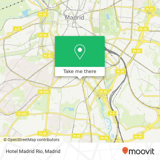 mapa Hotel Madrid Río