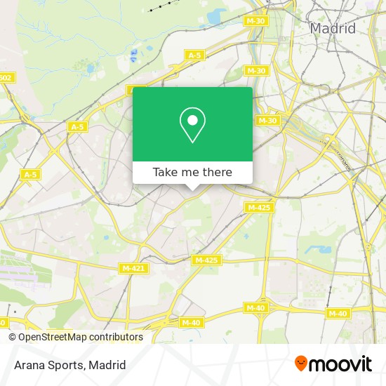 Arana Sports map