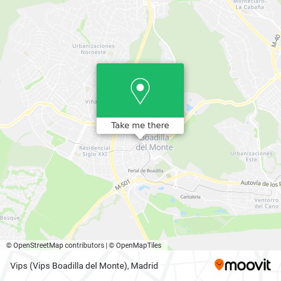 mapa Vips (Vips Boadilla del Monte)