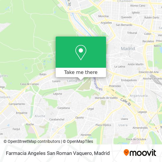 Farmacia Angeles San Roman Vaquero map