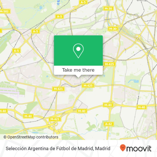 Selección Argentina de Fútbol de Madrid map