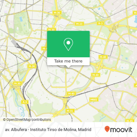 av. Albufera - Instituto Tirso de Molina map