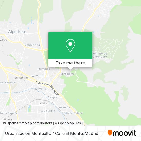 Urbanización Montealto / Calle El Monte map