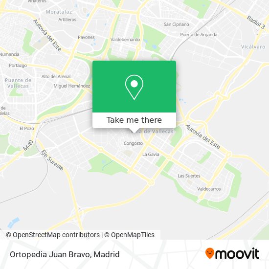 mapa Ortopedia Juan Bravo