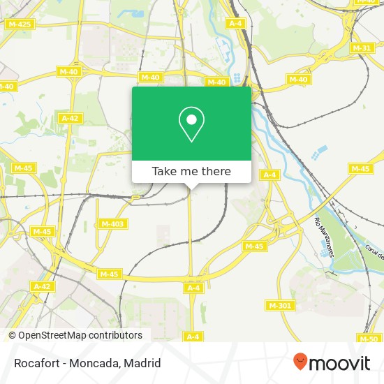Rocafort - Moncada map