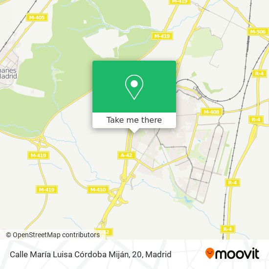 mapa Calle María Luisa Córdoba Miján, 20