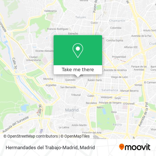 mapa Hermandades del Trabajo-Madrid