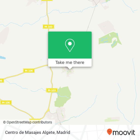 mapa Centro de Masajes Algete