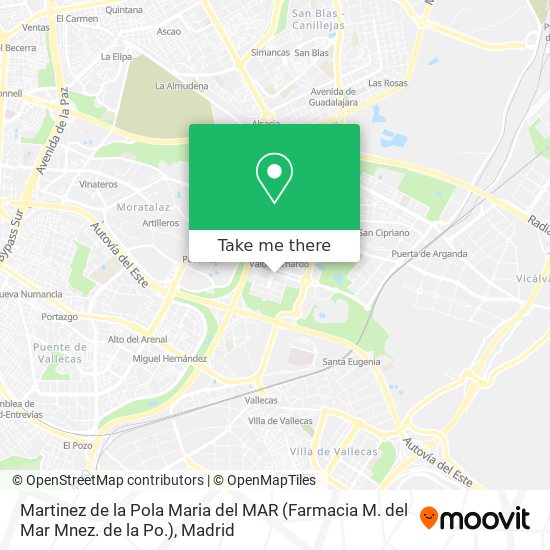 mapa Martinez de la Pola Maria del MAR (Farmacia M. del Mar Mnez. de la Po.)