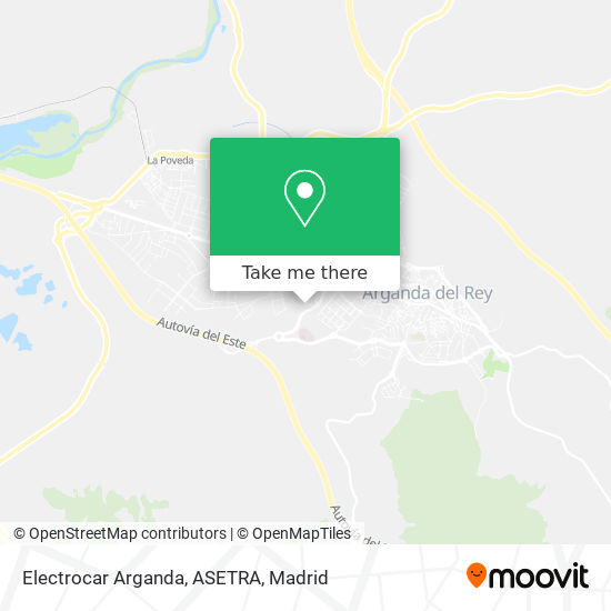 Electrocar Arganda, ASETRA map