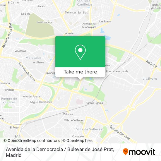 Avenida de la Democracia / Bulevar de José Prat map