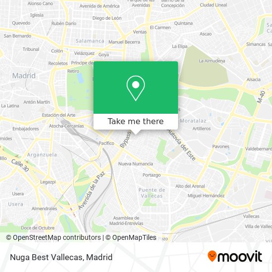 Nuga Best Vallecas map