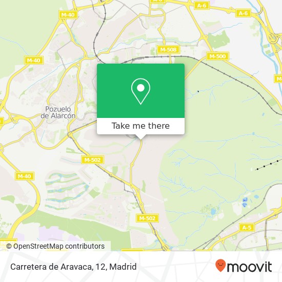 mapa Carretera de Aravaca, 12