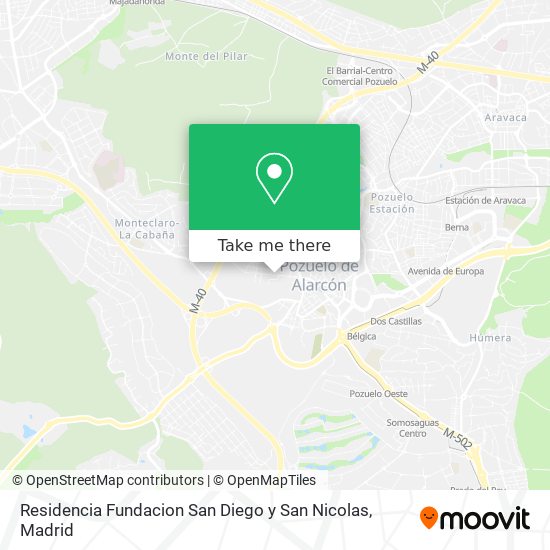 mapa Residencia Fundacion San Diego y San Nicolas