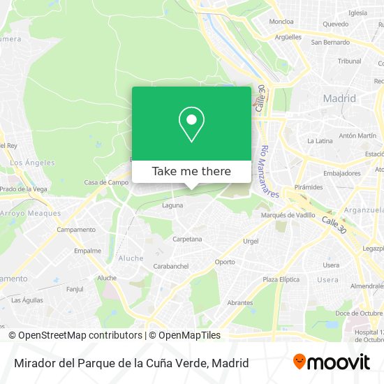 mapa Mirador del Parque de la Cuña Verde