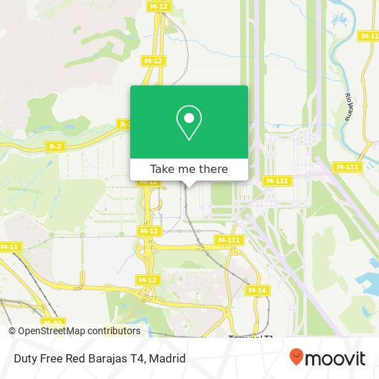 mapa Duty Free Red Barajas T4