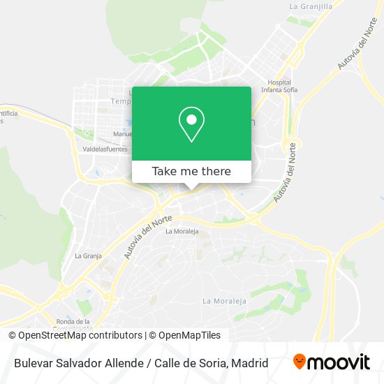 mapa Bulevar Salvador Allende / Calle de Soria