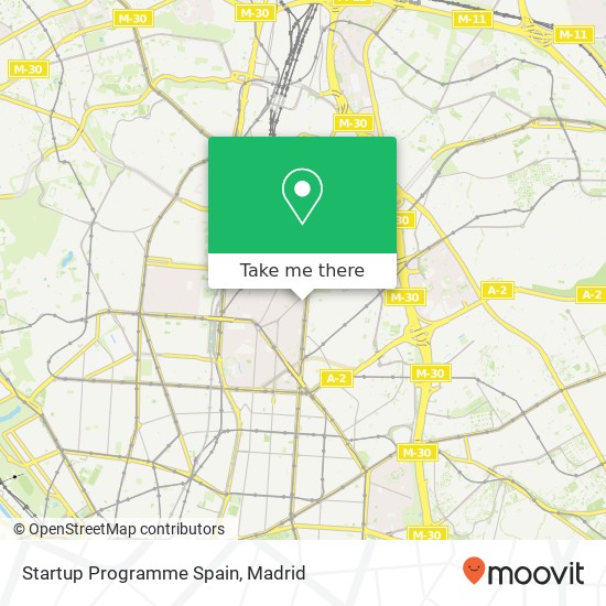 Startup Programme Spain map