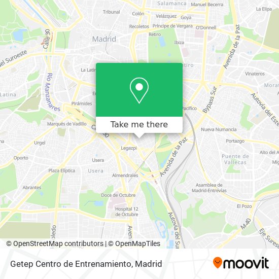 Getep Centro de Entrenamiento map