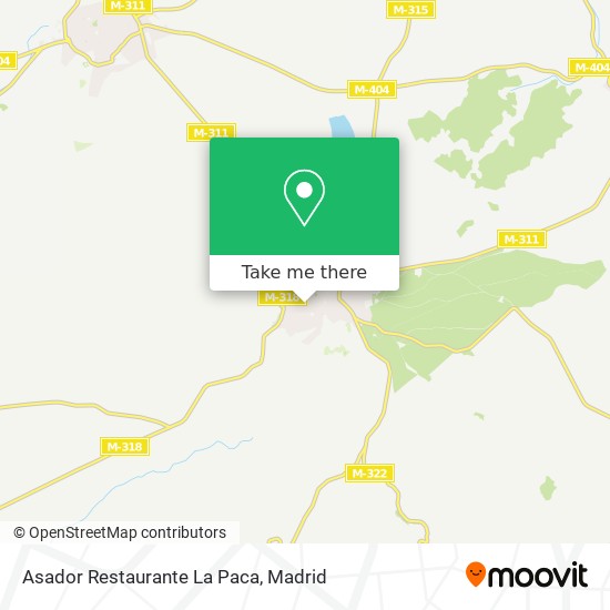mapa Asador Restaurante La Paca