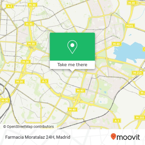 Farmacia Moratalaz 24H map