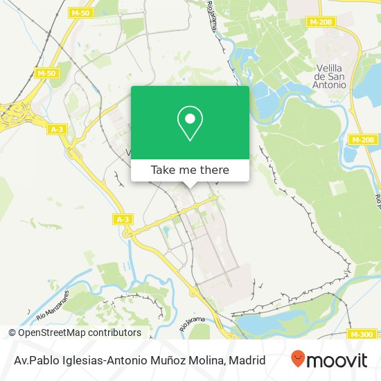 Av.Pablo Iglesias-Antonio Muñoz Molina map